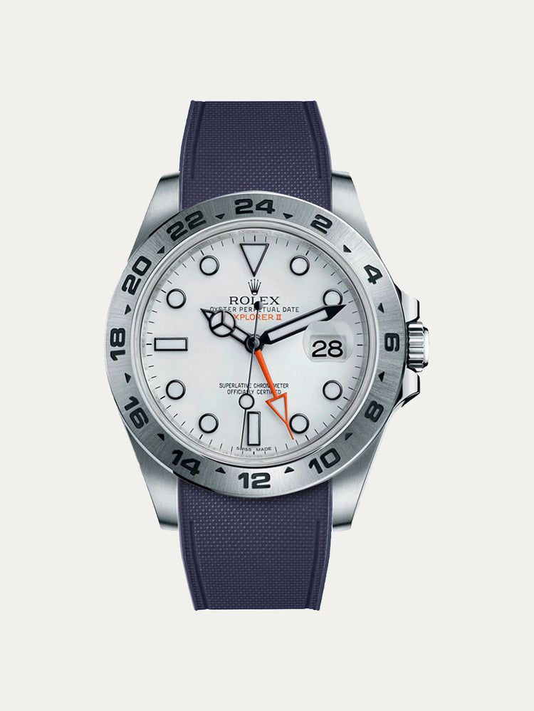 Rolex – R strap Premium - Bracelet-montre caoutchouc motif cordura pour Explorer II 42mm (216570) & bracelet Oyster