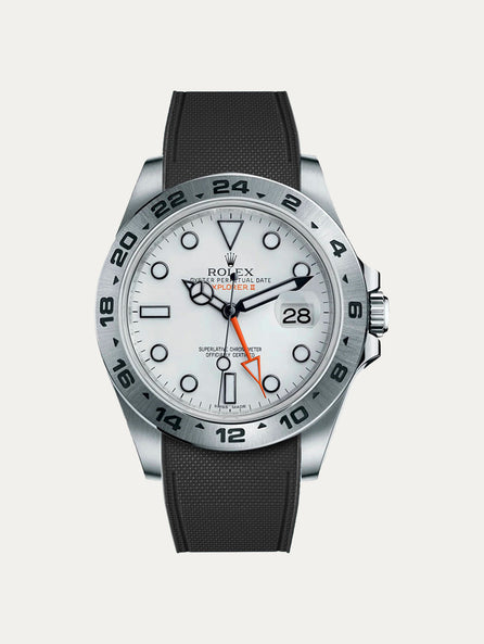 Rolex – R strap Premium - Bracelet-montre caoutchouc motif cordura pour Explorer II 42mm (216570) & bracelet Oyster