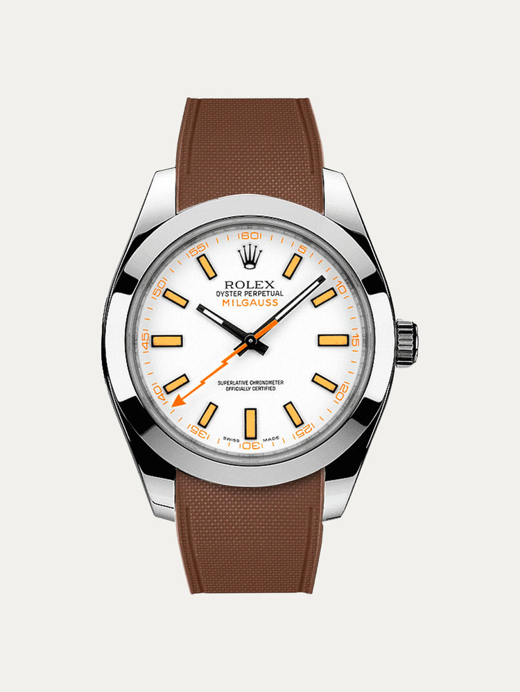 Rolex – R strap Premium - Bracelet-montre caoutchouc motif cordura pour Milgauss 40mm & bracelet Oyster