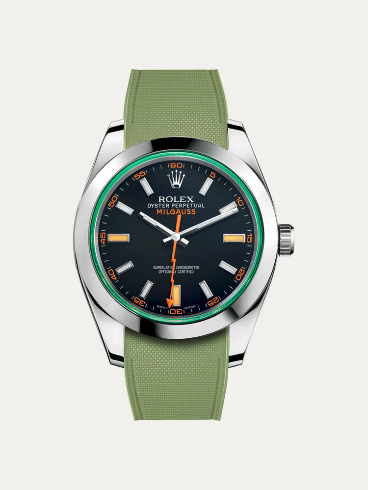 Rolex – R strap Premium - Bracelet-montre caoutchouc motif cordura pour Milgauss 40mm & bracelet Oyster