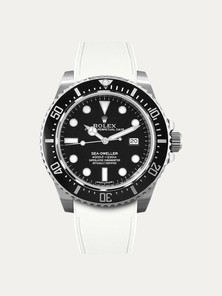 Rolex – R strap Premium - Bracelet-montre caoutchouc motif cordura pour Sea Dweller 4000, 40mm ceramique & boucle Glidelock