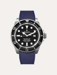 Rolex – R strap Premium - Bracelet-montre caoutchouc motif cordura pour Sea Dweller 4000, 40mm ceramique & boucle Glidelock