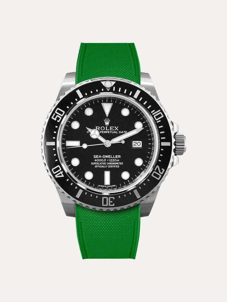 Rolex – R strap Premium - Bracelet-montre caoutchouc motif cordura pour Sea Dweller 4000, 40mm ceramique & boucle Glidelock