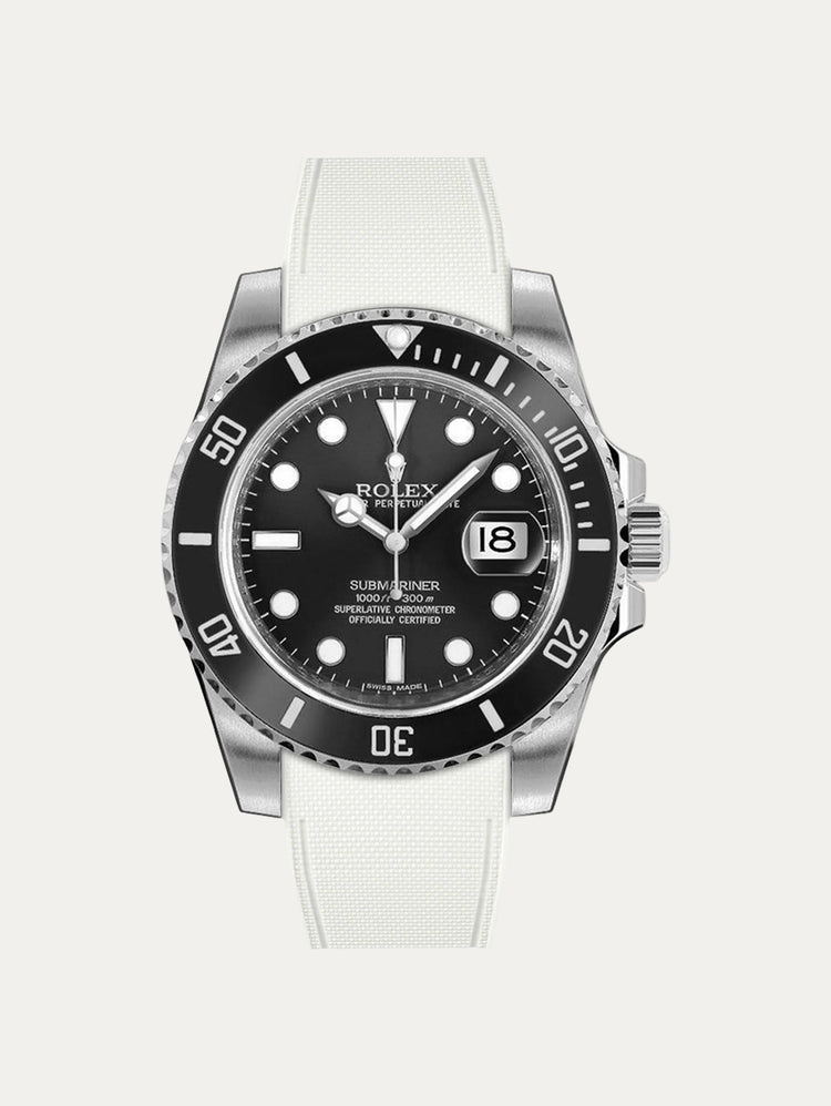 Rolex – R strap Premium - Cordura pattern rubber watch strap for Submariner 40mm non-ceramic (pre 2010) & Oyster buckle