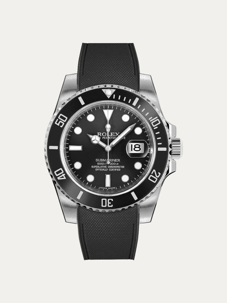 Rolex – R strap Premium - Bracelet-montre caoutchouc motif cordura pour Submariner 40mm non-ceramique (pre 2010) & boucle Oyster