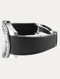 Rolex – R strap Premium - Bracelet-montre caoutchouc motif cordura pour Sea Dweller 4000, 40mm ceramique & boucle Glidelock