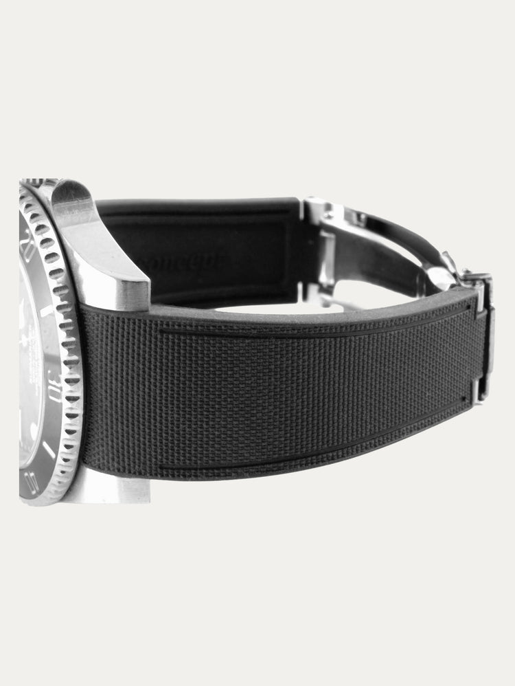 Rolex – R strap Premium - Bracelet-montre caoutchouc motif cordura pour Sea Dweller 4000, 40mm ceramique & boucle Glidelock