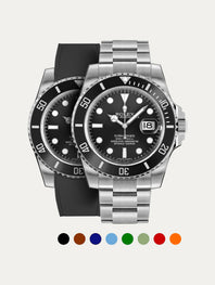 Rolex – R strap Premium - Cordura pattern rubber watch strap for Submariner 40mm non-ceramic (pre 2010) & Oyster buckle