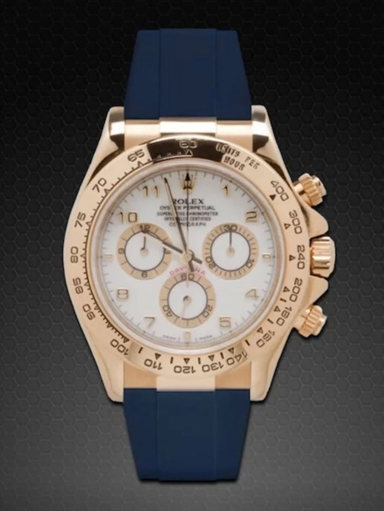 Rolex - Rubber B - Bracelet caoutchouc pour Daytona sur cuir YG / WG