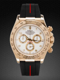 Rolex - Rubber B - Bracelet caoutchouc pour Daytona sur cuir YG / WG