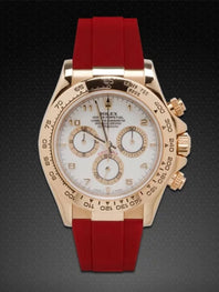 Rolex - Rubber B - Bracelet caoutchouc pour Daytona sur cuir YG / WG