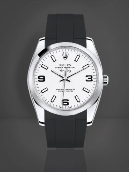 Rolex - Rubber B - Bracelet caoutchouc pour Air King 34mm - Série classique