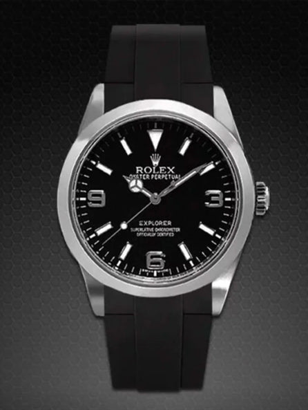Rolex - Rubber B - Bracelet caoutchouc pour Explorer I 39mm - Série classique