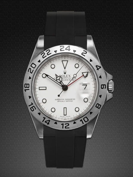 Rolex - Rubber B - Bracelet caoutchouc pour Explorer II 40mm - Série boucle ardillon