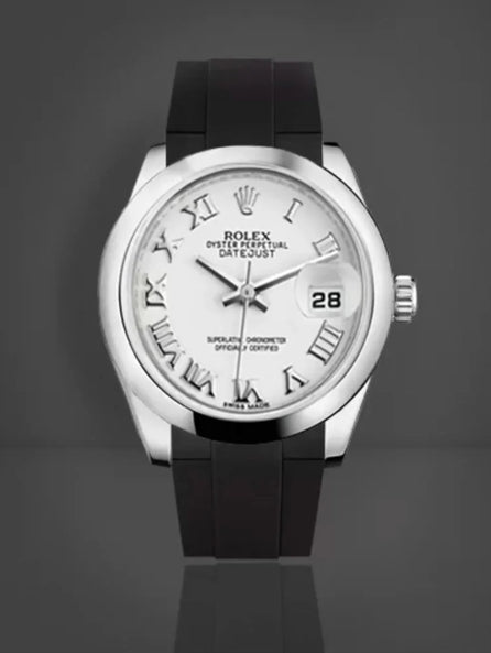 Rolex Oyster Bracelet - Rubber B - Bracelet caoutchouc pour Oyster Perpetual / Datejust 31mm - Série boucle ardillon