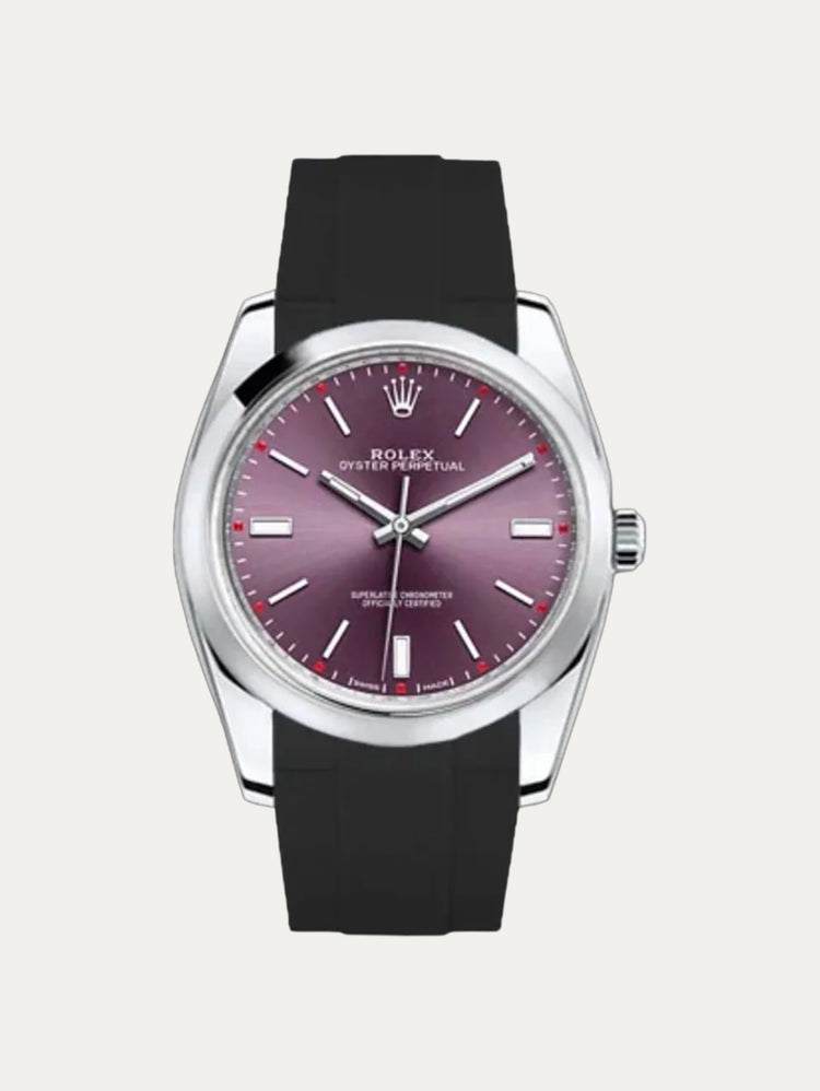 Rolex - Rubber B - Bracelet caoutchouc pour Oyster Perpetual 39mm - Série boucle ardillon
