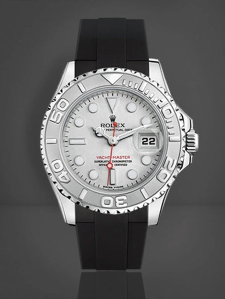 Rolex - Rubber B - Bracelet caoutchouc pour Yachtmaster 35mm - Série boucle ardillon