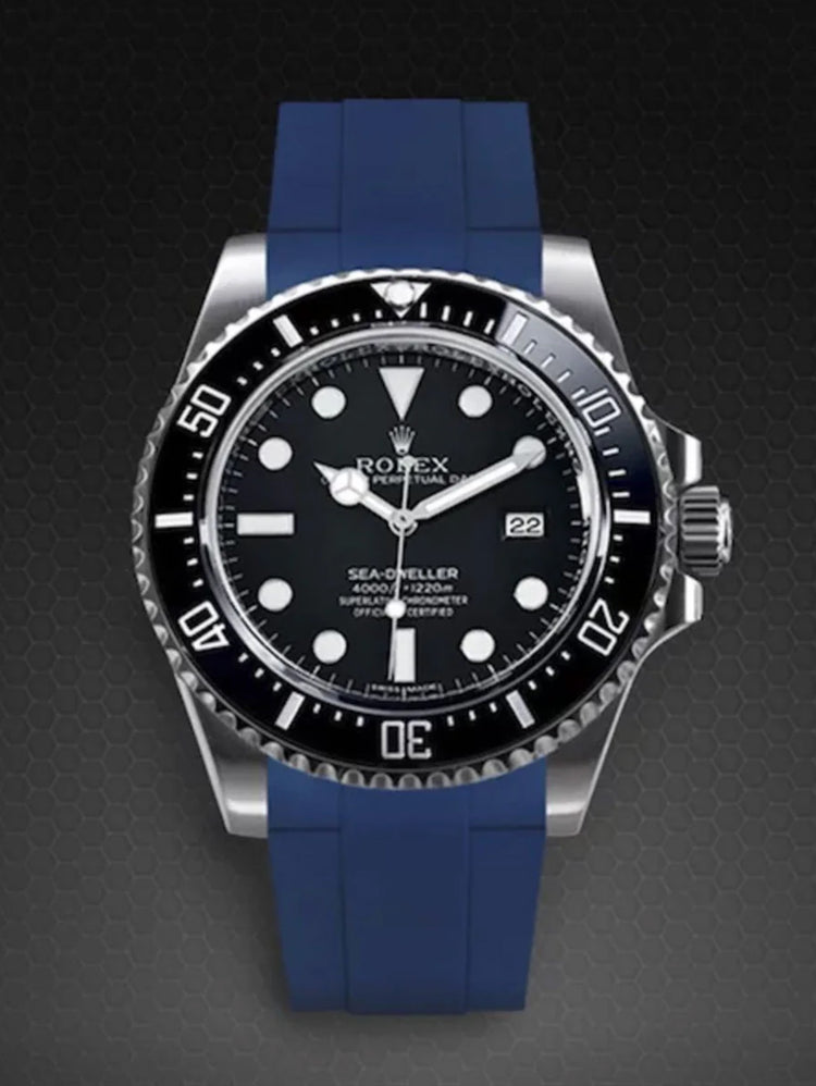 Rolex - Rubber B - Bracelet caoutchouc Sea-Dweller 4000 - Série boucle ardillon ref. 116600