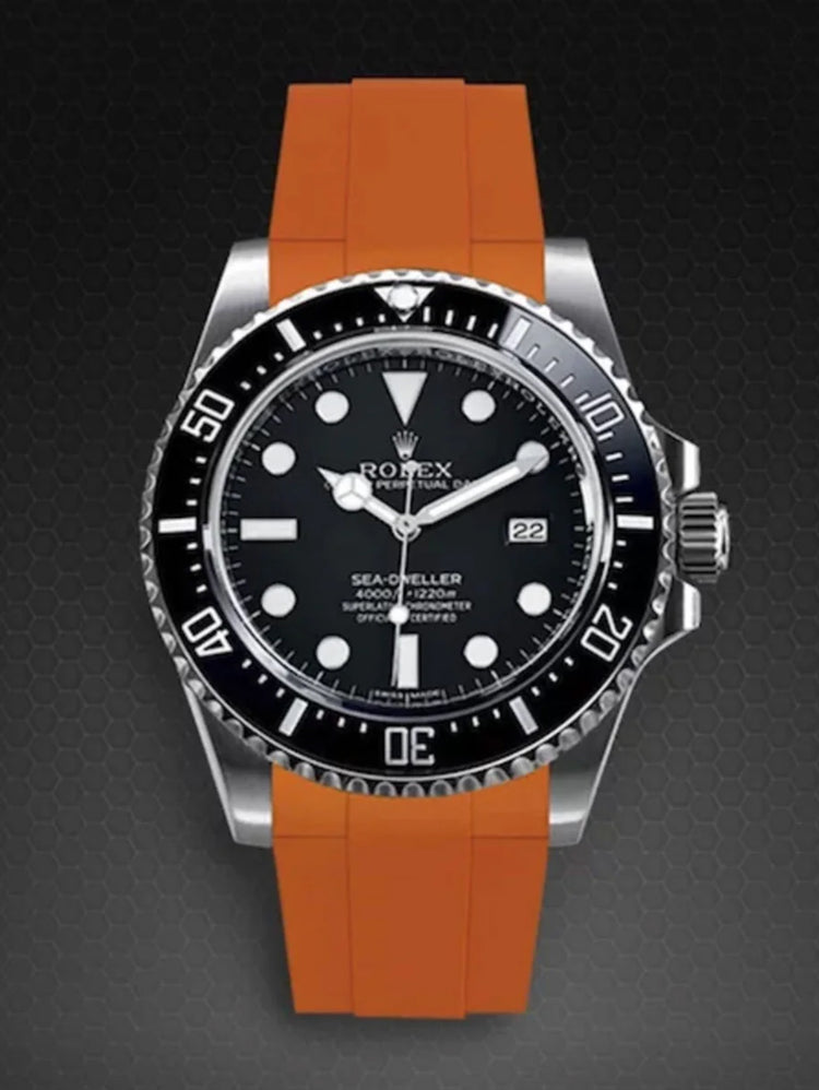 Rolex - Rubber B - Bracelet caoutchouc Sea-Dweller 4000 - Série boucle ardillon ref. 116600