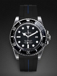 Rolex - Rubber B - Bracelet caoutchouc Sea-Dweller 4000 - Série boucle ardillon ref. 116600