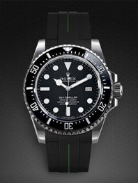 Rolex - Rubber B - Bracelet caoutchouc Sea-Dweller 4000 - Série boucle ardillon ref. 116600