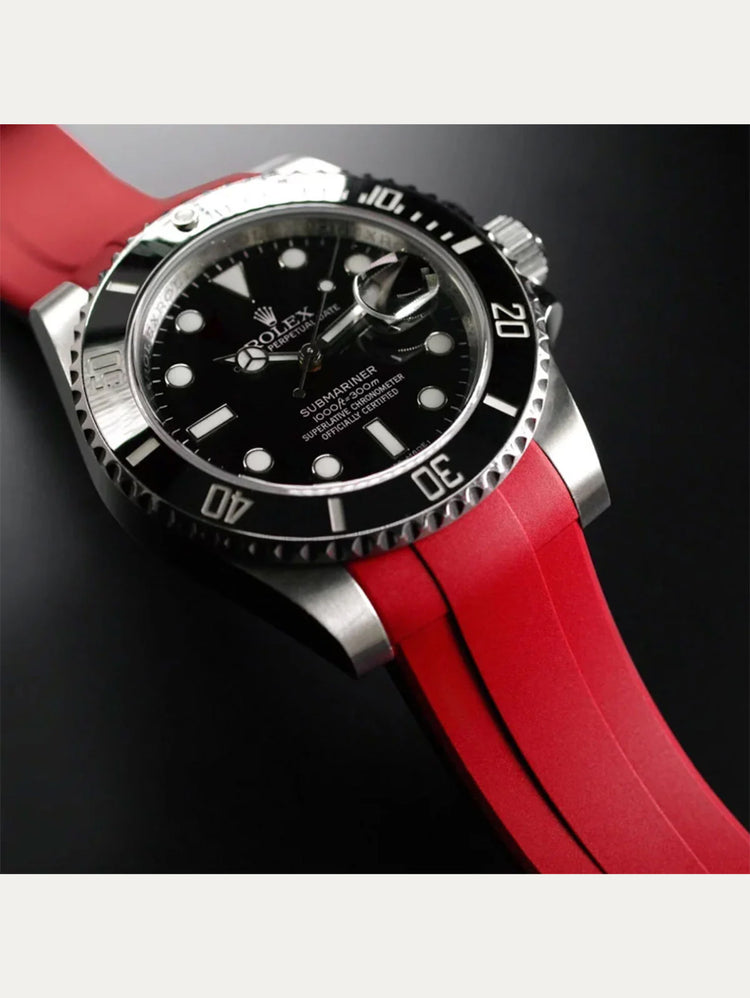 Rolex - Rubber B - Bracelet caoutchouc pour Submariner 40mm Ceramic - Série boucle ardillon