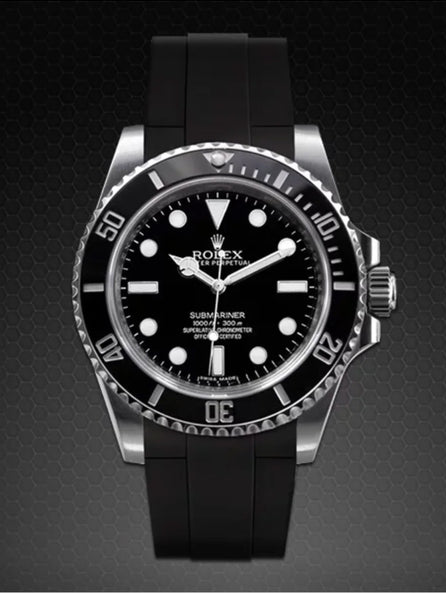 Rolex - Rubber B - Bracelet en caoutchouc pour Submariner 40mm Ceramic - Série Velcro®