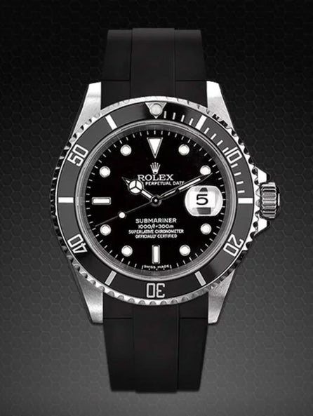 Rolex - Rubber B - Bracelet caoutchouc pour Submariner 40mm Non-Ceramic - Série Velcro®