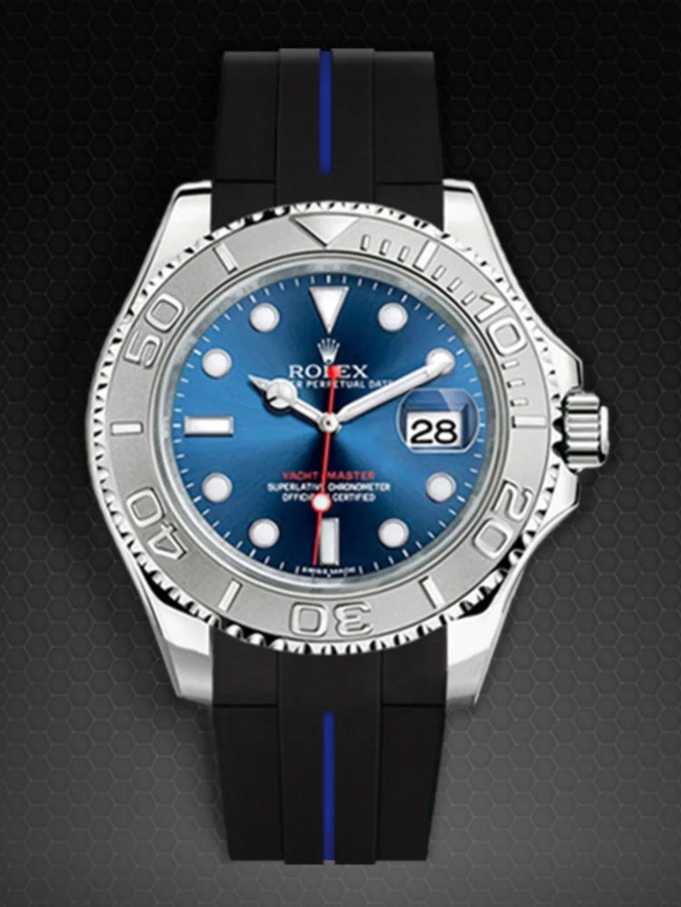 Rolex - Rubber B - Bracelet caoutchouc pour Yachtmaster 40mm - Série boucle ardillon