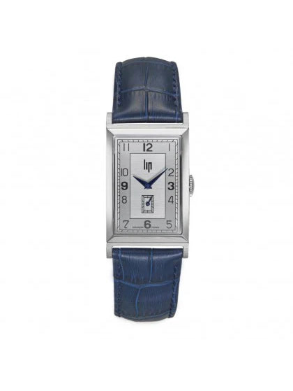 Montre Lip - Churchill T24 bracelet cuir bleu