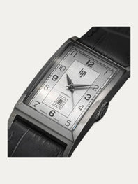 Montre Lip - Churchill T26 auto bracelet cuir gris