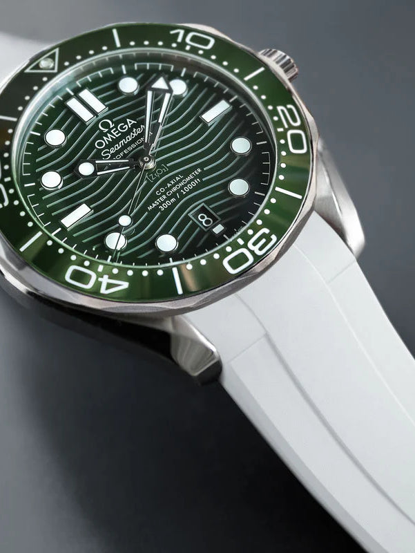 Omega - Rubber B - Bracelet caoutchouc pour Seamaster 300 - Série boucle ardillon